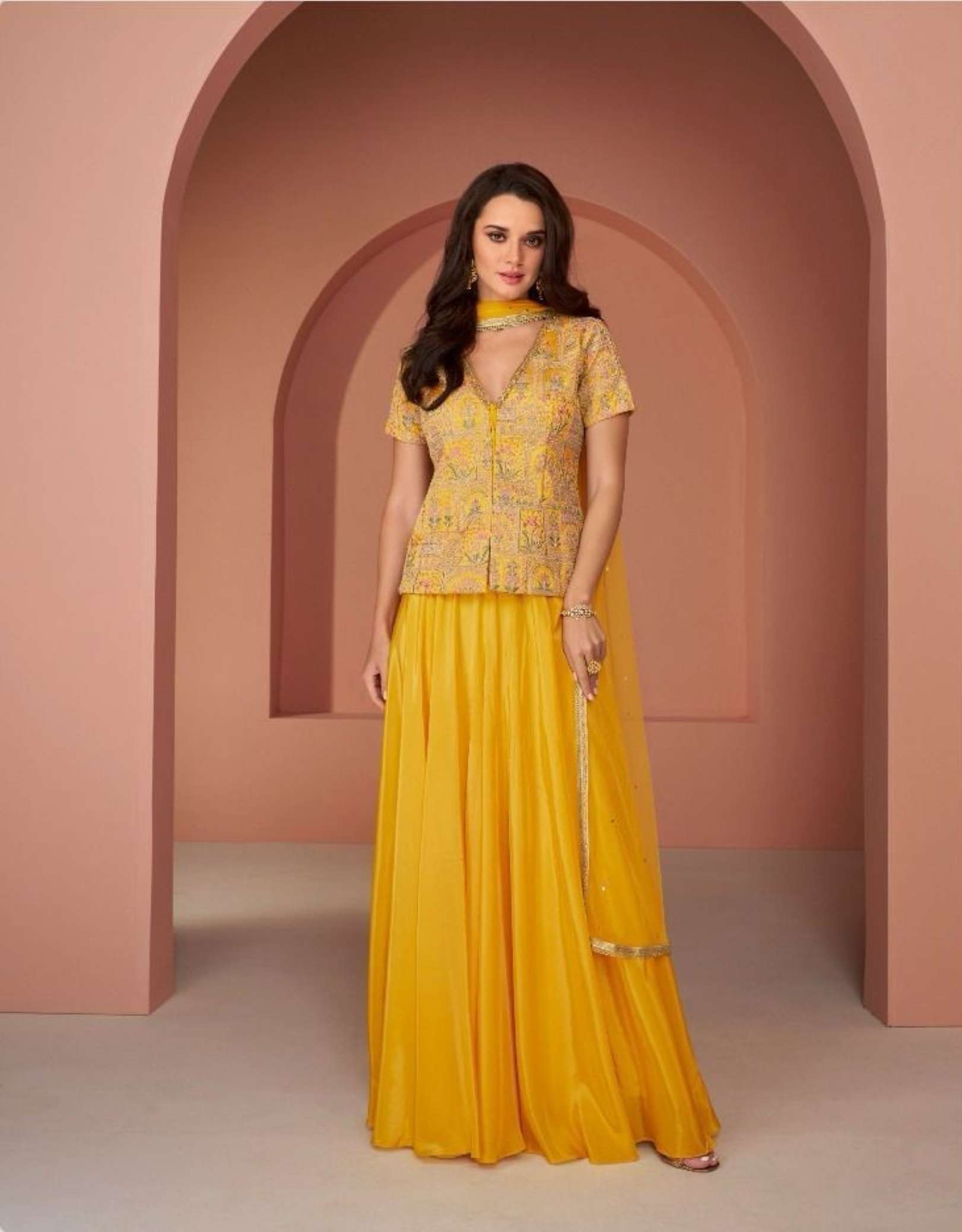 Sayuri Jasmine Embroidery Real Georgette Readymade Dress