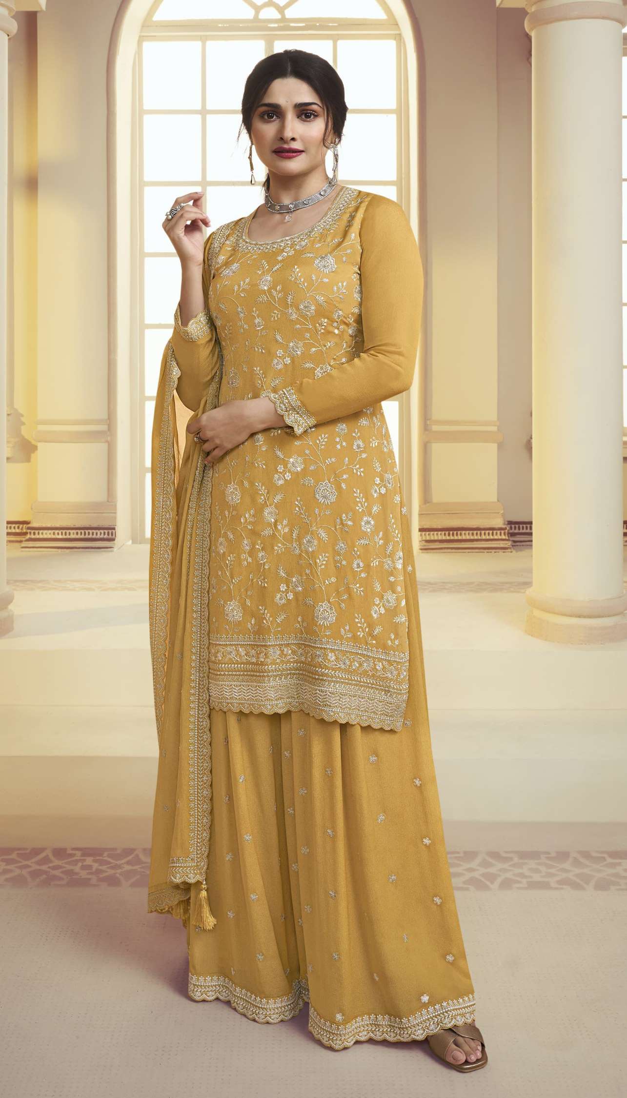 Kuleesh Suhani Embroidery Chinon Readymade Dress