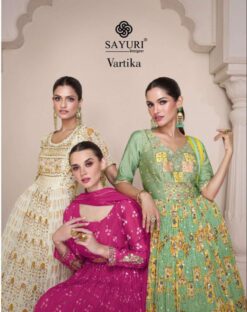 Sayuri Vartika Real Georgette Embroidery Gown With Dupatta