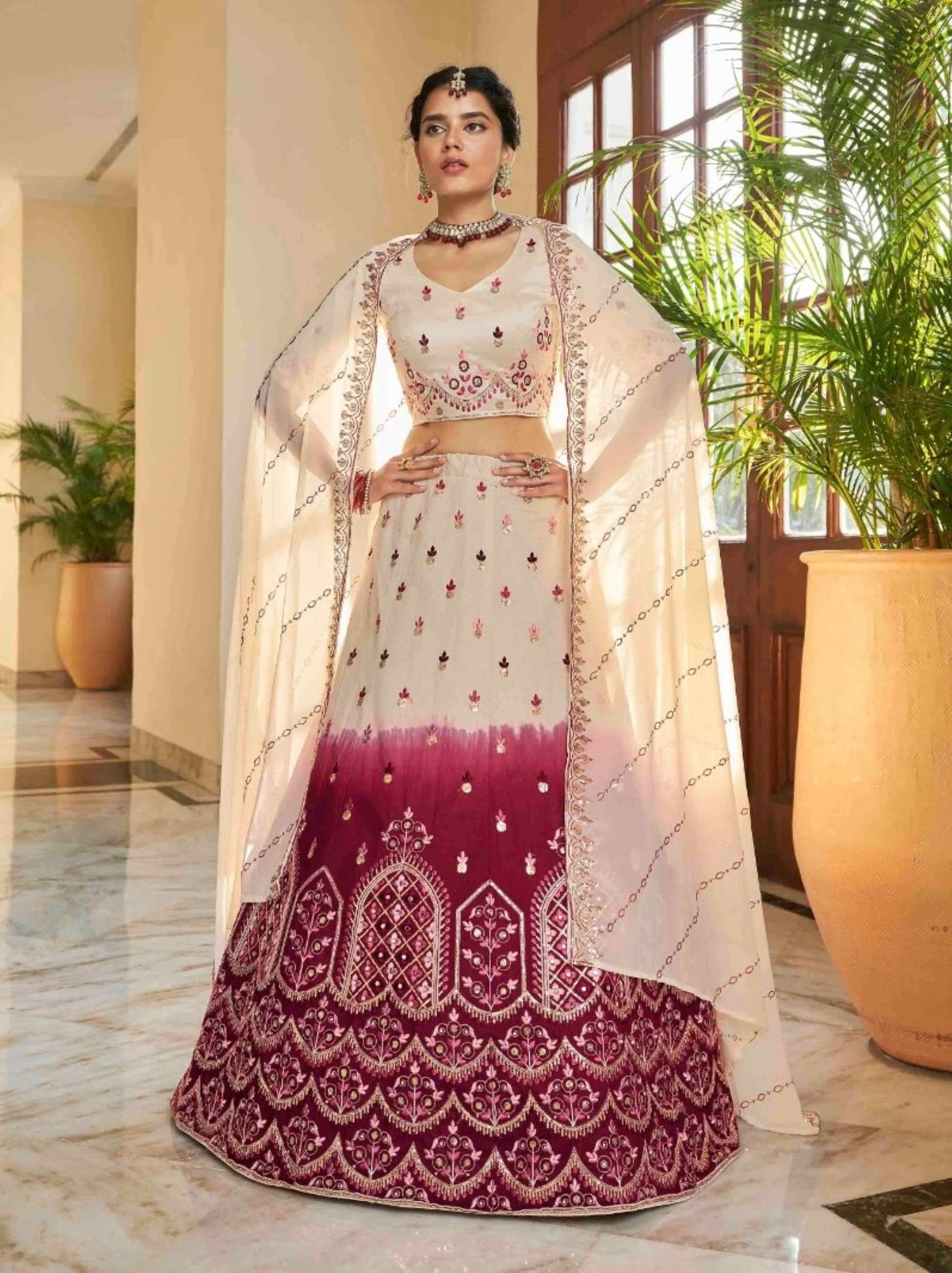 Shubhkala Bridesmaid Art Silk Wedding Wear Lehenga Choli