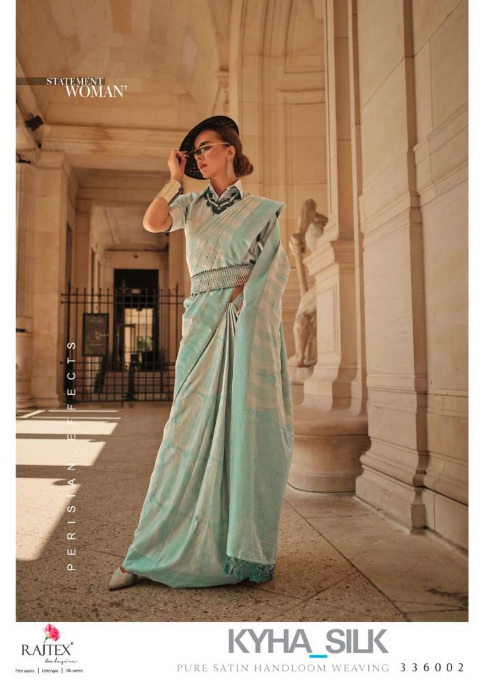 Rajtex Khya Satin Self Handloom Zari Weaving Silk Sarees