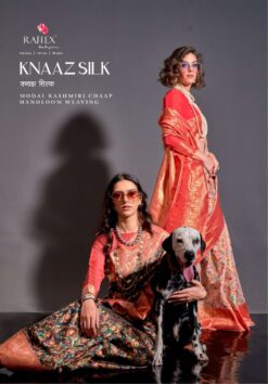 Rajtex Knaaz Modal Kashmiri Handloom Weaving Silk Sarees