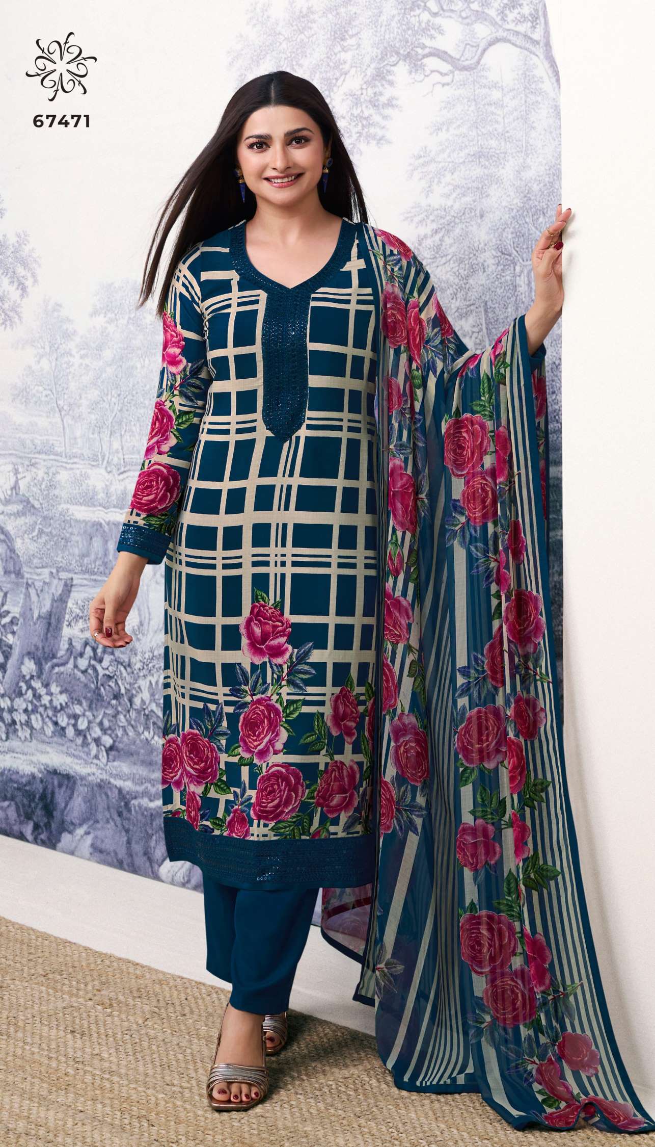 Sumshy Silkina Royal Crepe Digital Printed Readymade Dress