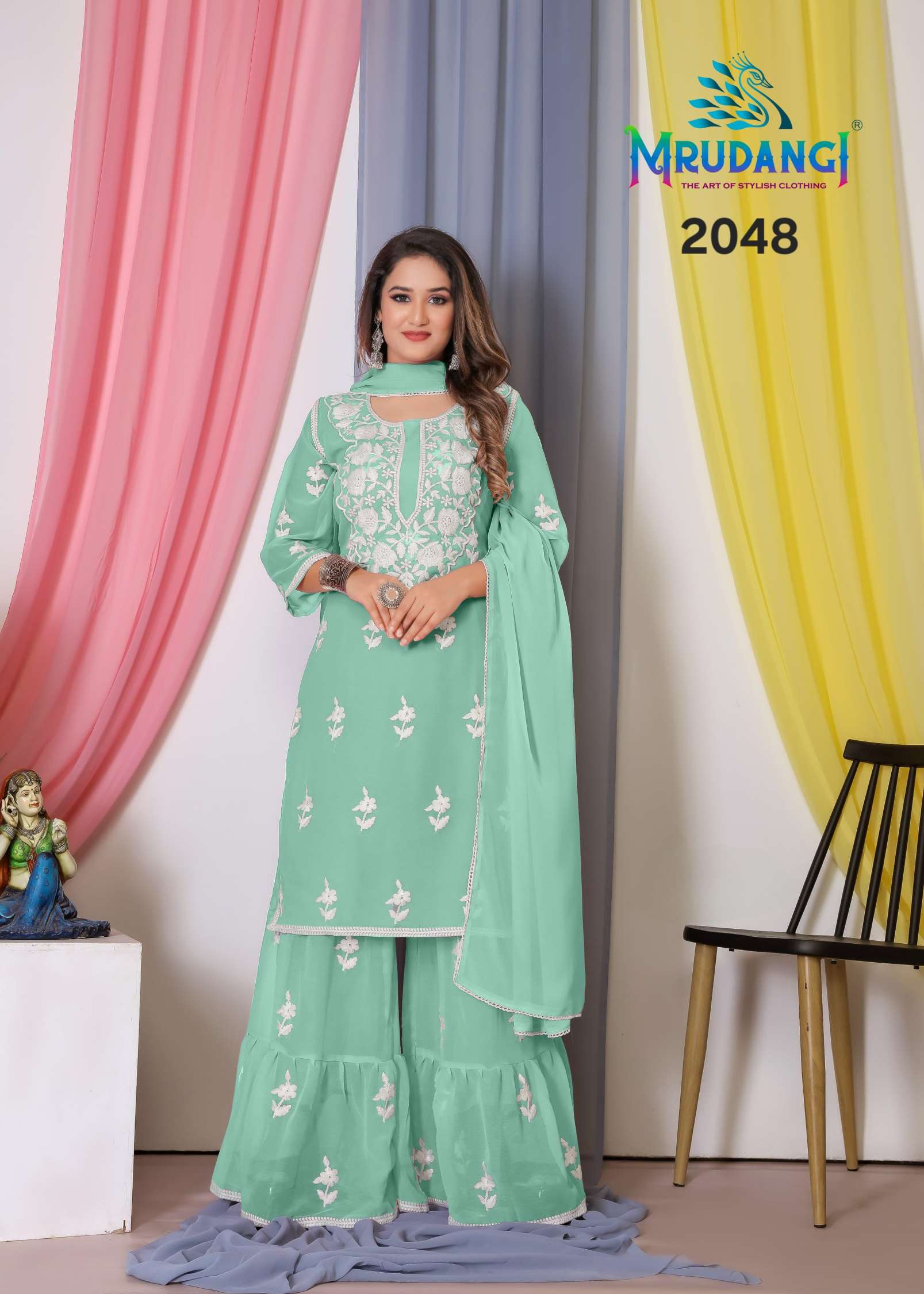 Mrudangi Noor Bamberg Georgette Readymade Dress