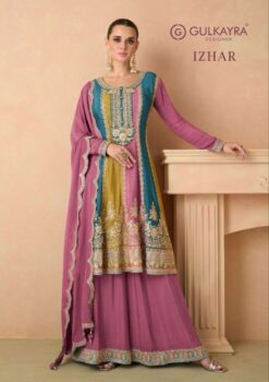Gulkayra Izhar Embroidery Real Chinon Readymade Dress