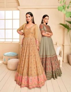 Sayuri Khwaab Real Georgette Silk Gown With Dupatta