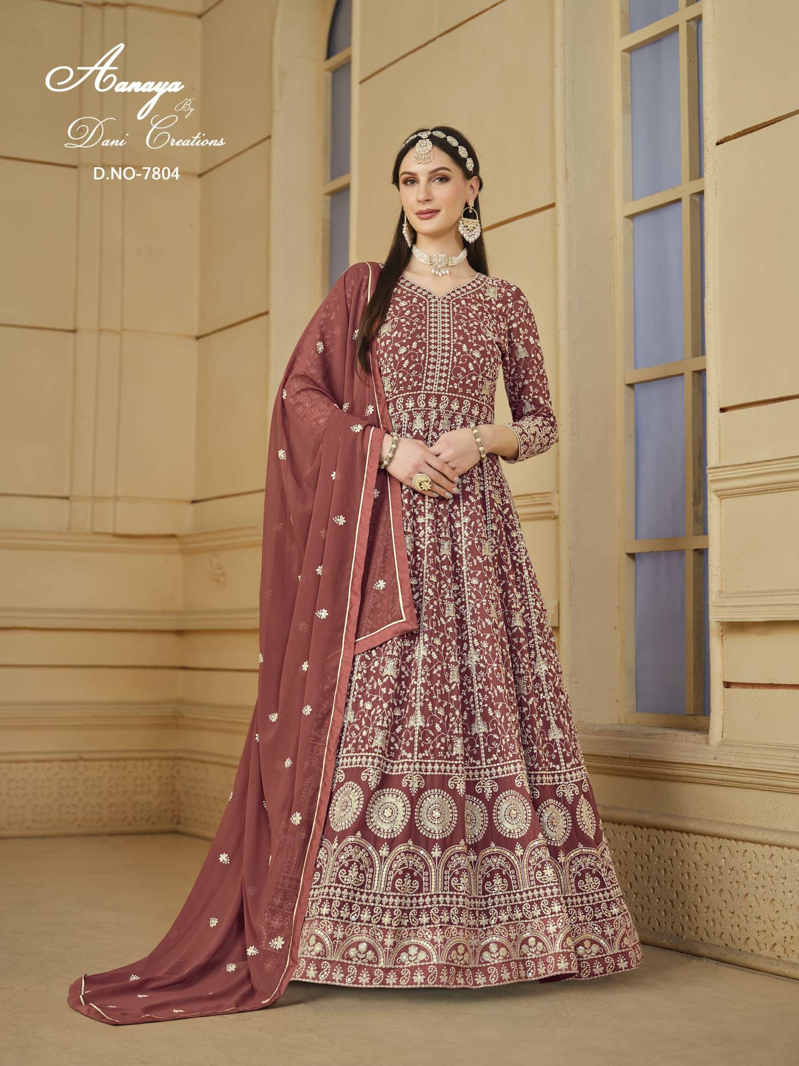 Sumshy Aanaya Faux Georgette With Embroidery Work Gown