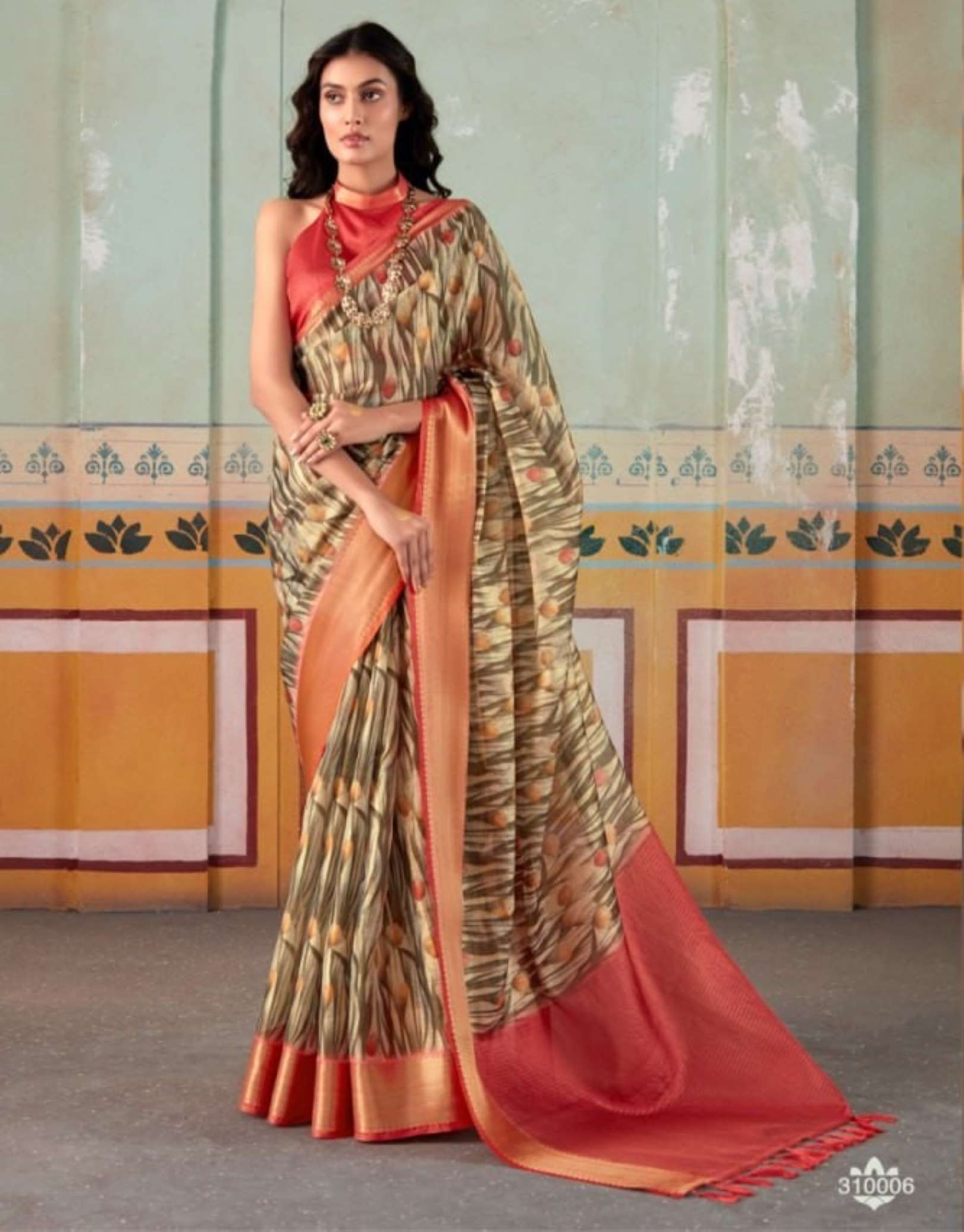 Rajpath Rubika Wedding Wear Tissue Kanchivaram Printed Saree