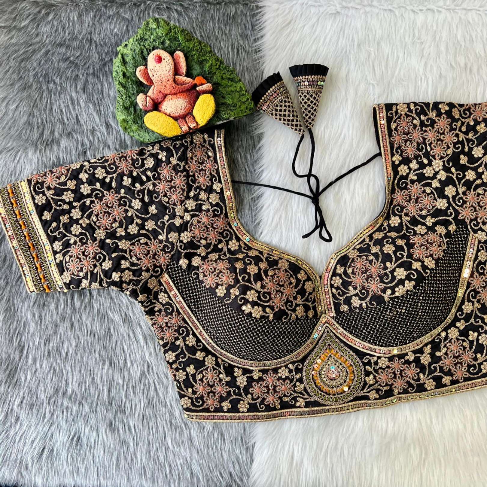 Sumshy Sabyasachi Bridal Timo Slub Embroidery Designer Blouse