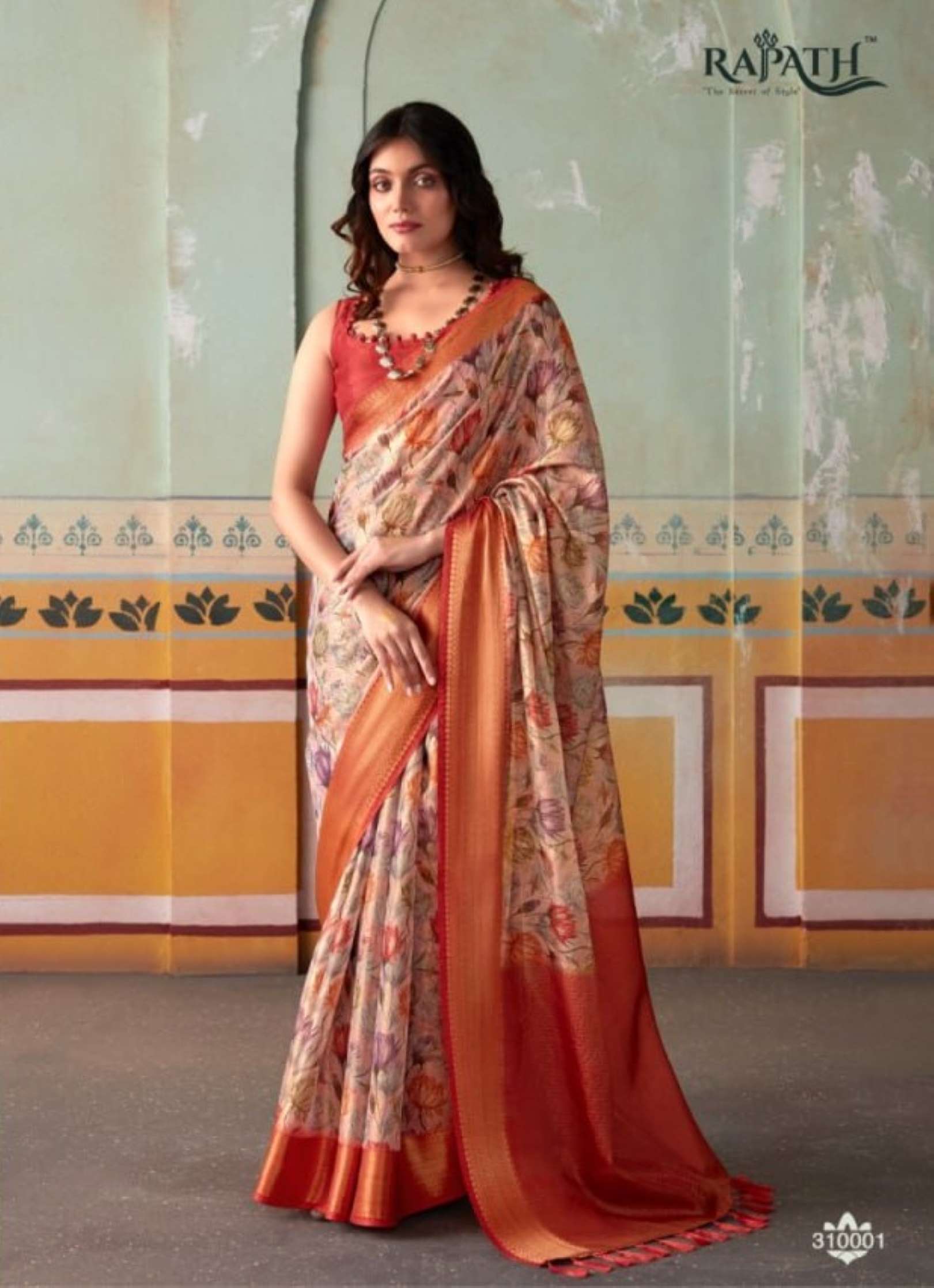 Rajpath Rubika Wedding Wear Tissue Kanchivaram Printed Saree