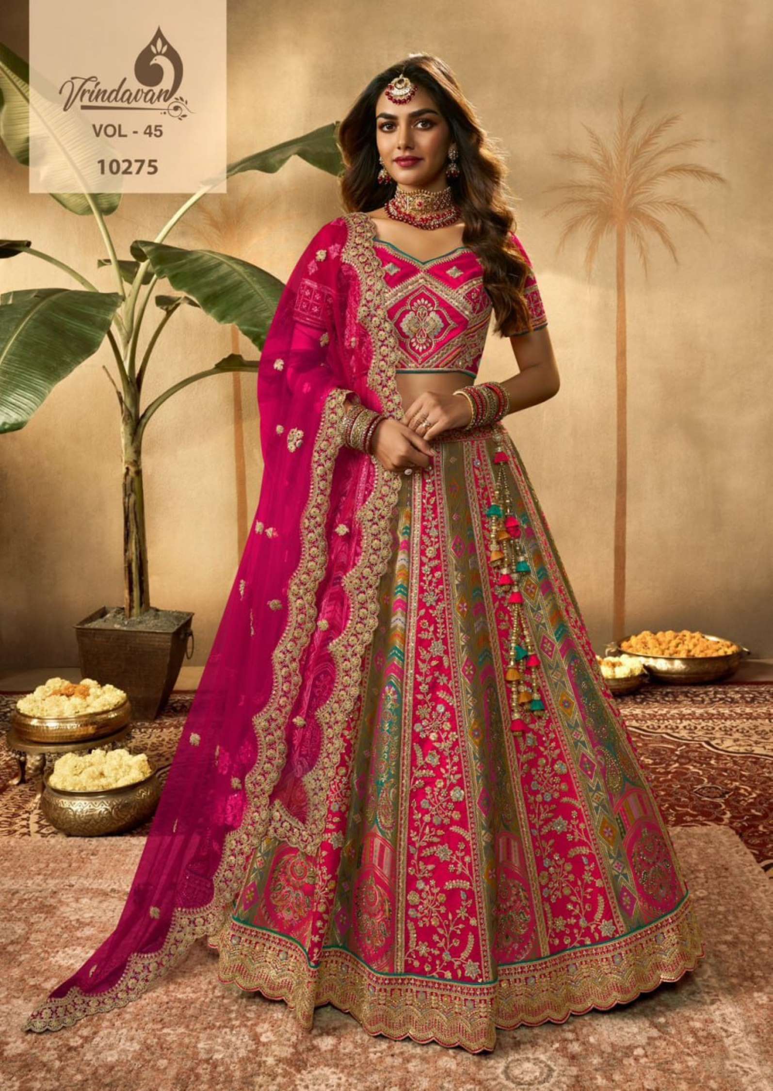 Royal Vrindavan Bridal Wear Banarasi Silk Lehenga Choli