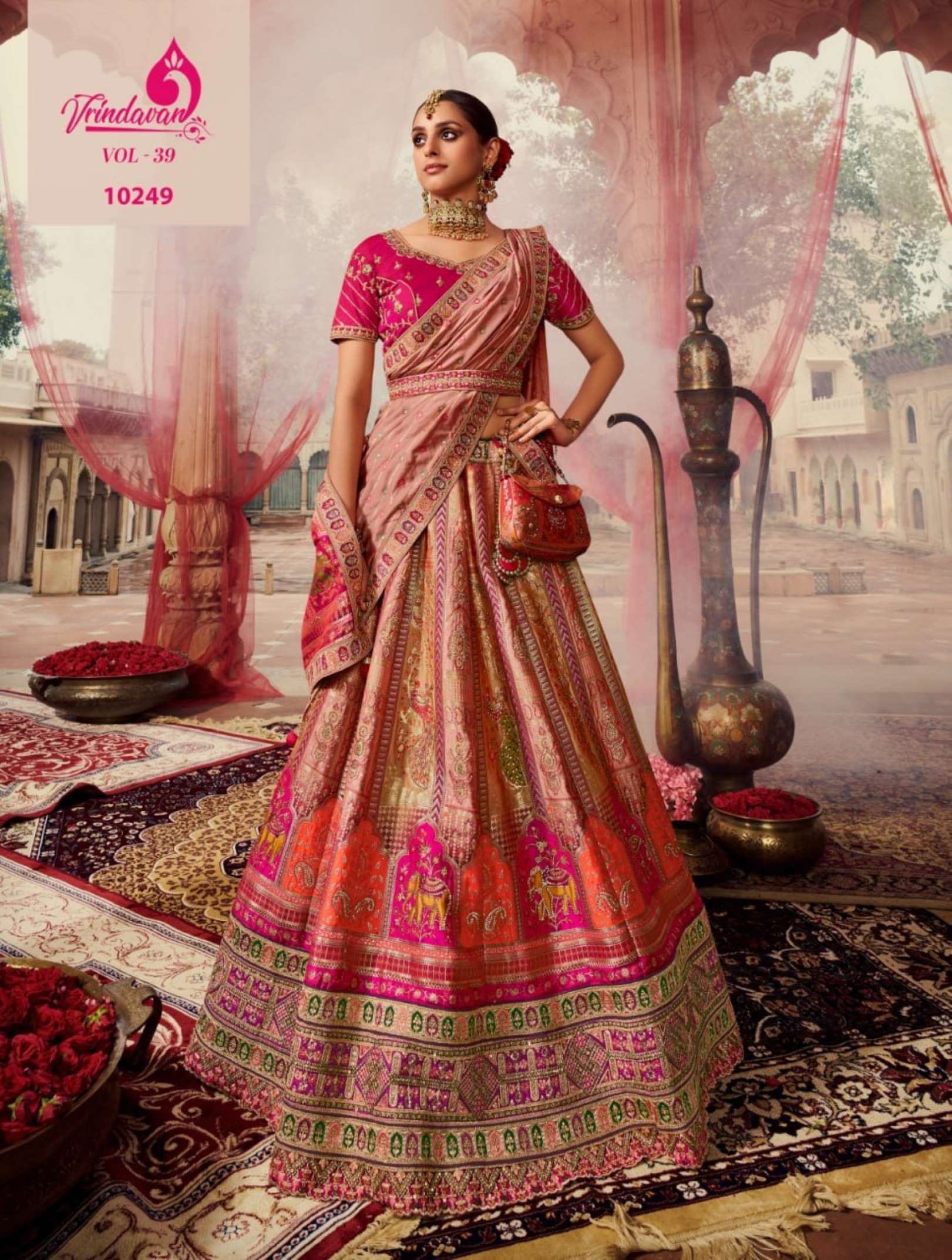 Royal Vrindavan Bridal Wear Banarasi Silk Lehenga Choli