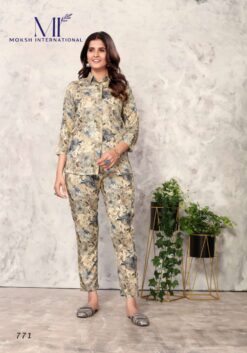 Moksh International Printed Premium Rayon Co-ord Set