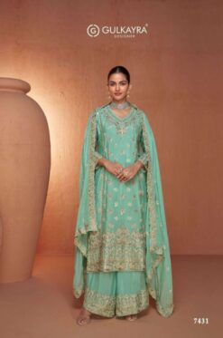 Gulkayra Gazal Wedding Wear Real Chinon Readymade Suit
