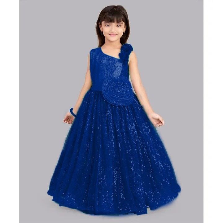 Sumshy Soft Net Designer Gown With Embroidery Work