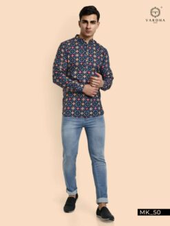Sumshy Latest Printed Cotton Full Sleeves Mens Shirt