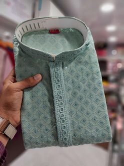Sumshy Embroidery Cotton Rayon Mens Kurta Pajama