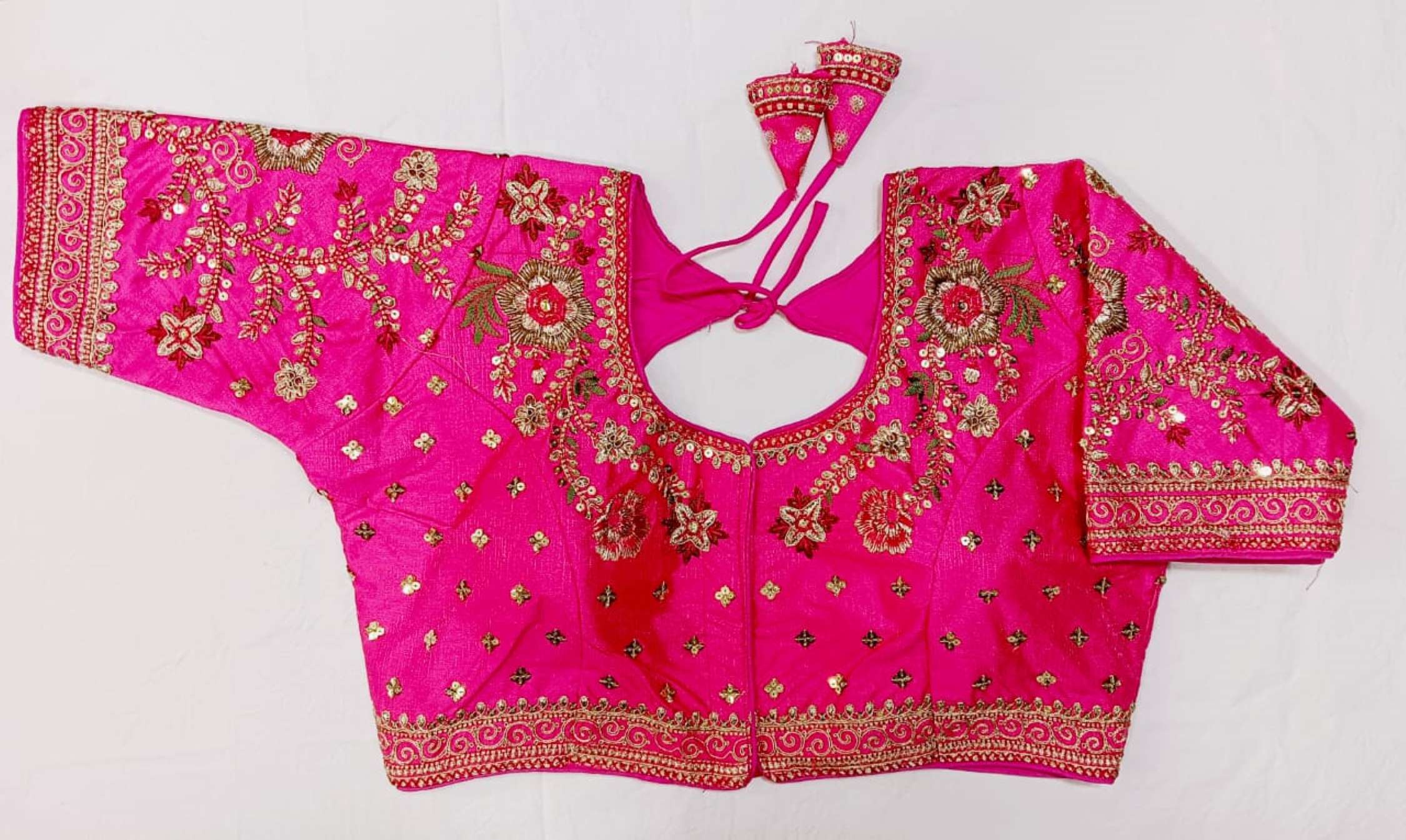 Sumshy Wedding Wear Embroidery Milan Silk Blouse