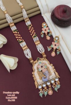 Sumshy Premium Party Wear Moti Gold Lon Set