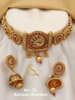 Sumshy Latest Designe Artificial Gold Antique Necklace Set