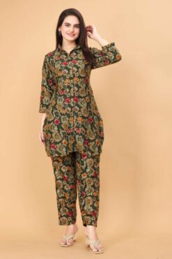 Sumshy Ladies Wear Printed Cotton Rayon Co-ord Set
