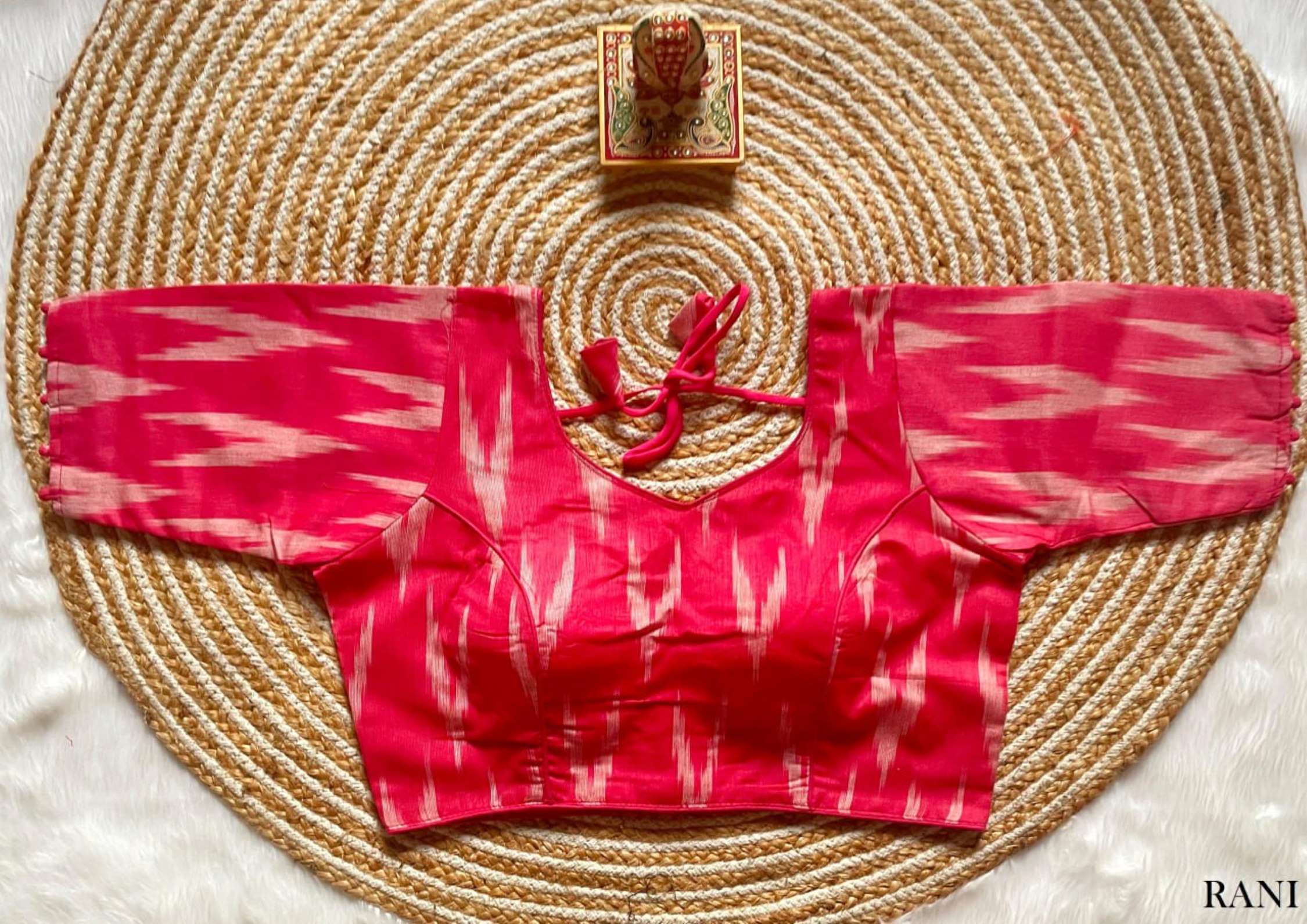 Sumshy Ladies Wear Zig Zag Print Milan Silk Readymade Blouse