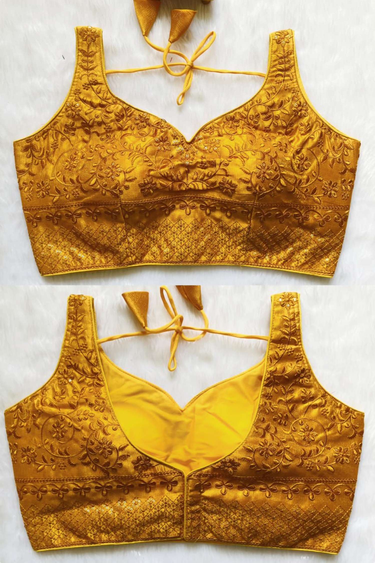 Sumshy New Design Embroidery Milan Silk Readymade Blouse