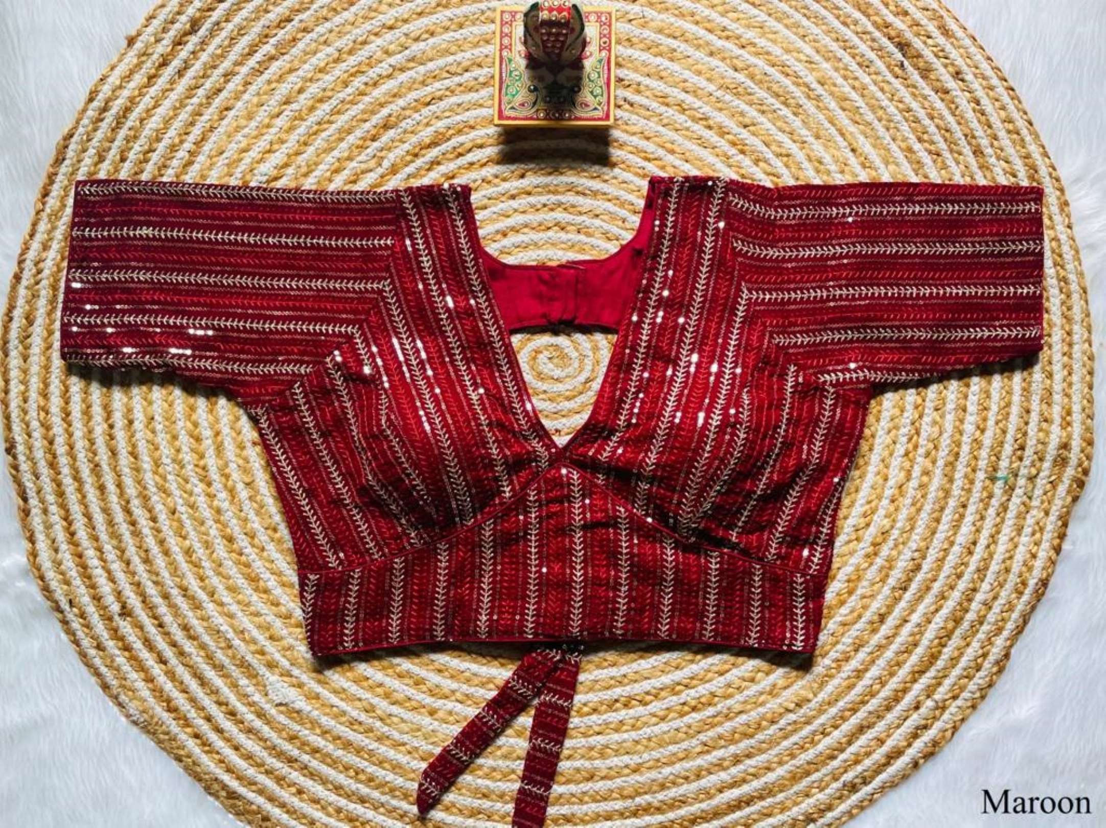 Sumshy Sabyasachi Sequence Faux Georgette Blouse