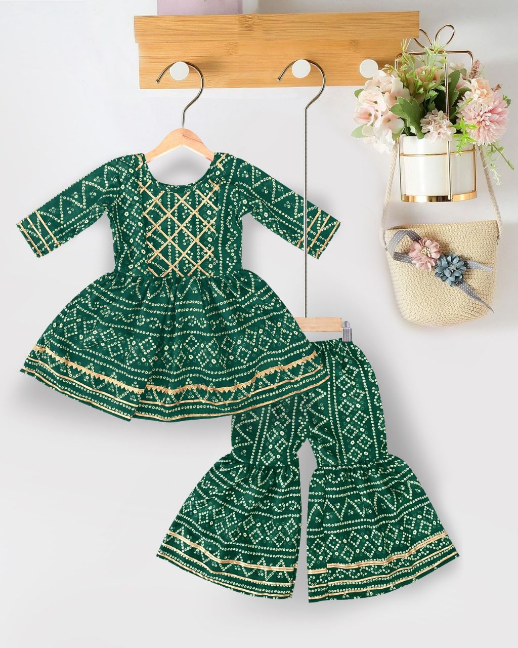 Sumshy Cotton Fancy Sharara Suit Kid Wear Latest Collection