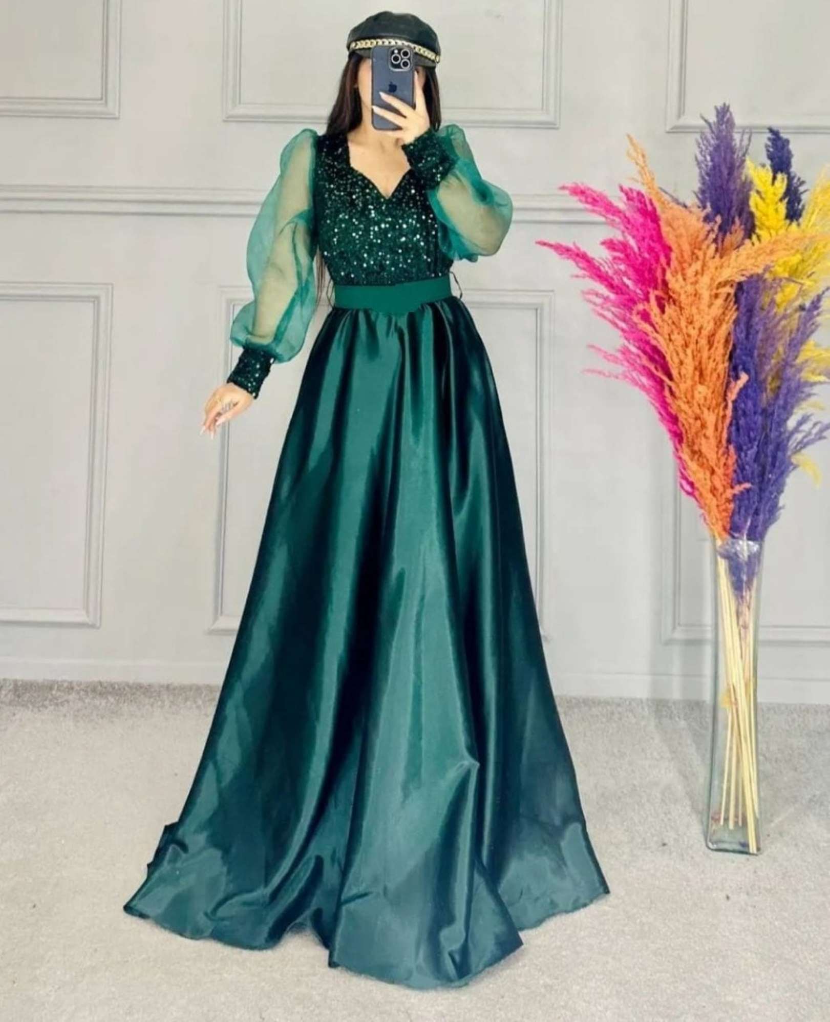 Sumshy New Fancy Sequence Heavy Silk Gown