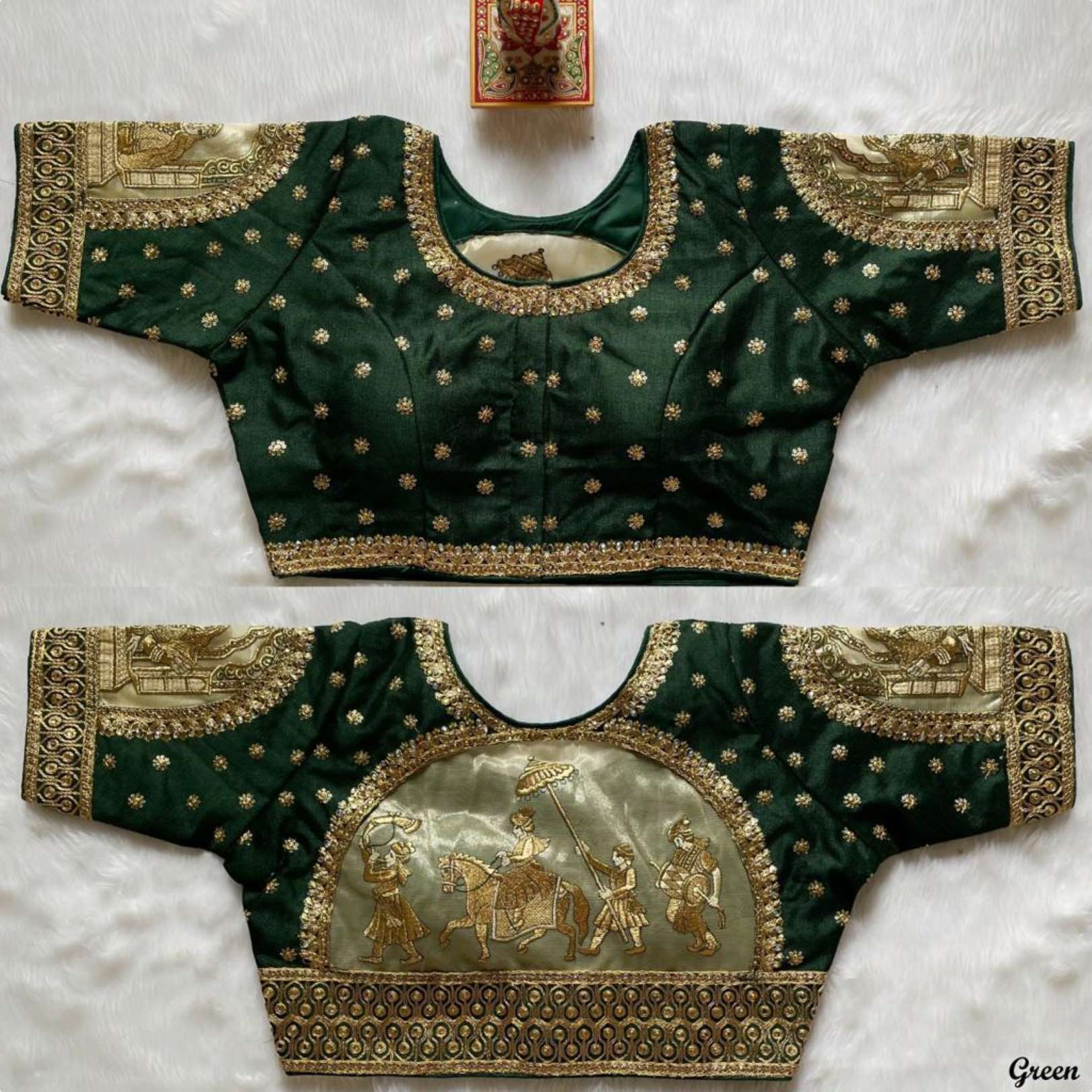 Sumshy Bridal Wear Sequence Milan Silk Readymade Blouse