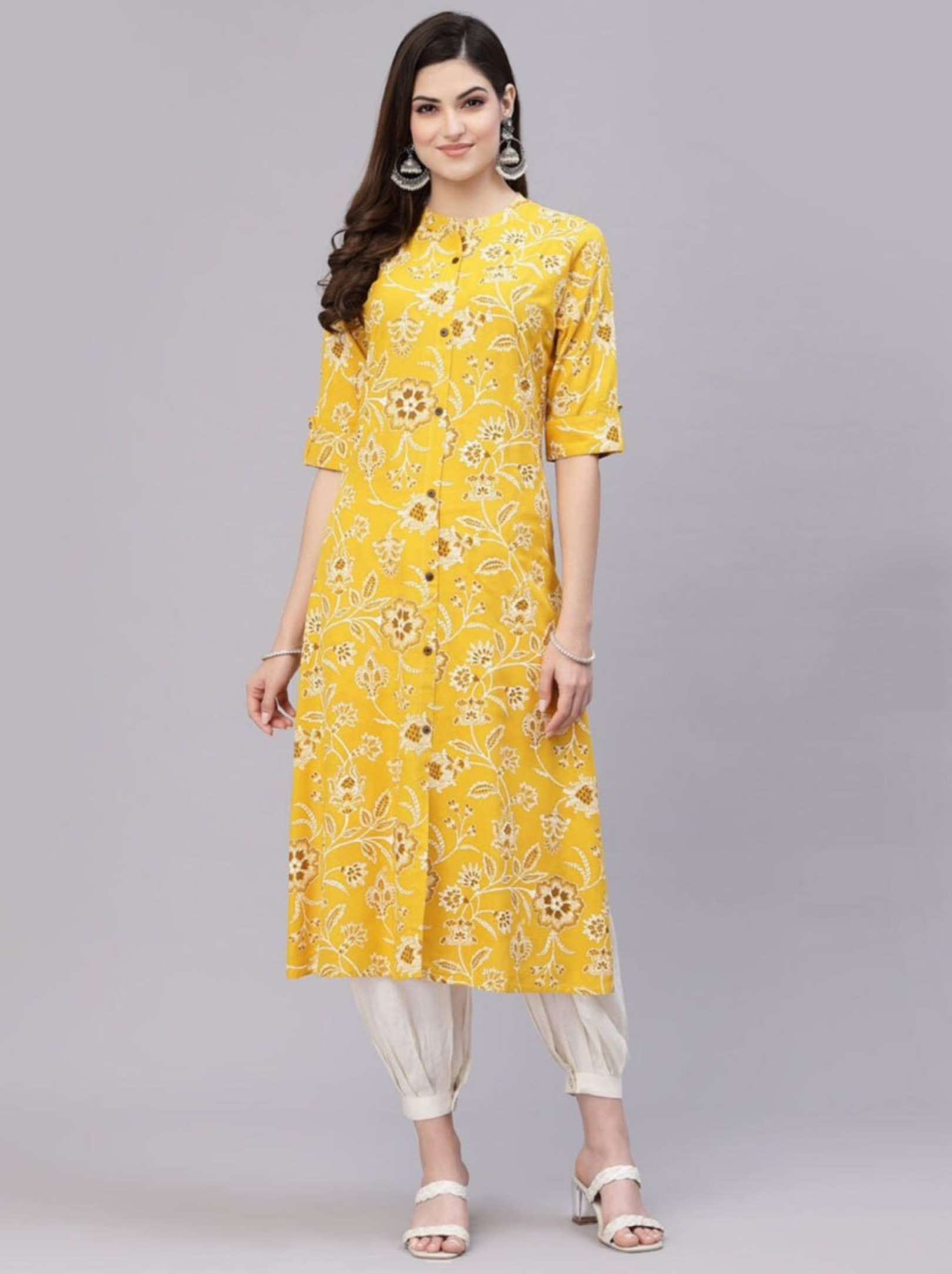 Sumshy Ladies Beautiful Printed Heavy Rayon Kurti Wholesale