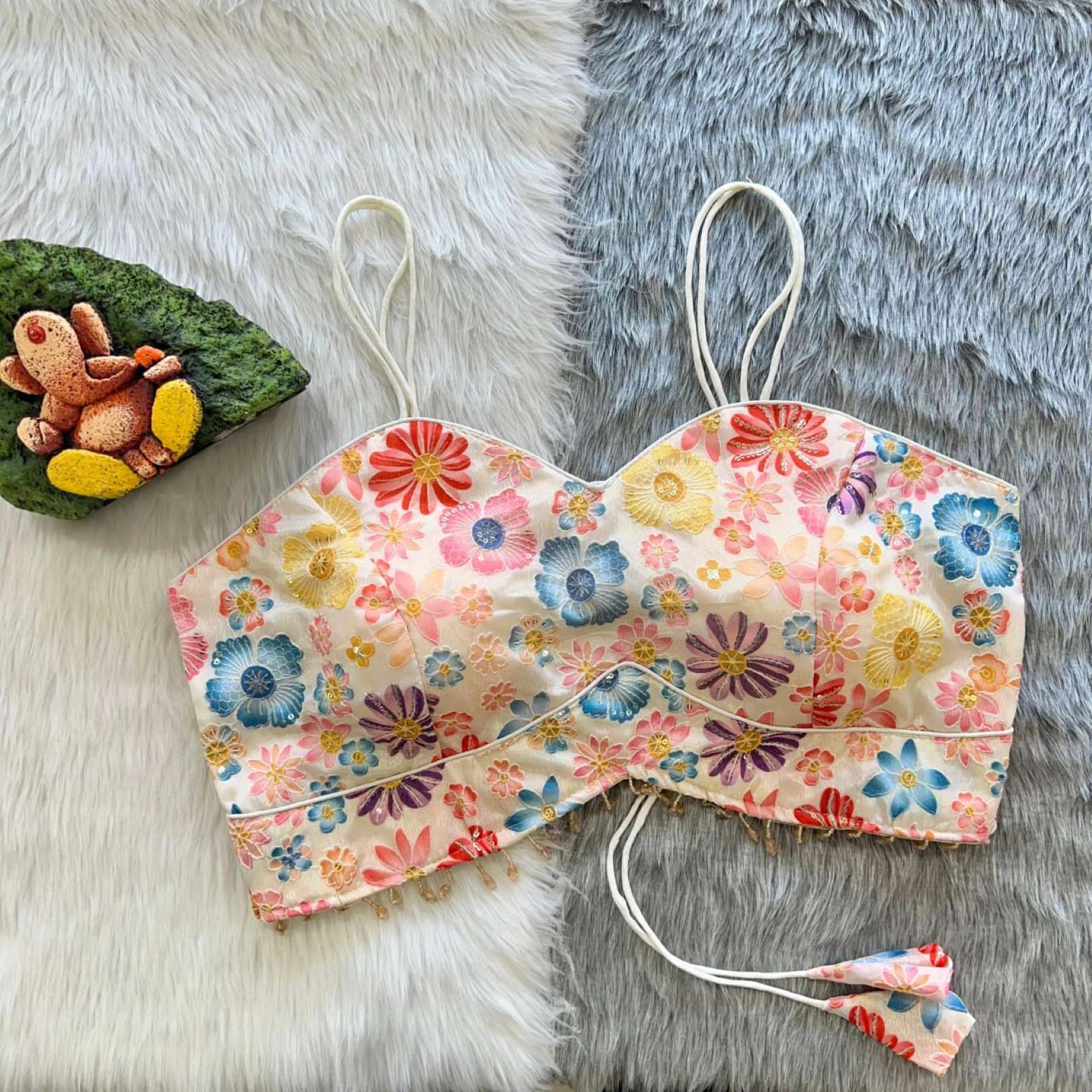 Sumshy Noodles Strips Heavy Chinon Silk Western Blouse