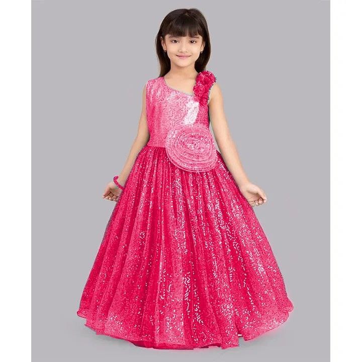 Sumshy Soft Net Designer Gown With Embroidery Work