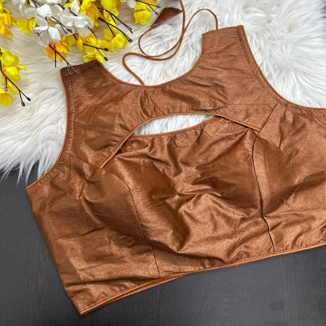 Sumshy Plain Designer Rimzim Simar Silk Readymade Blouse