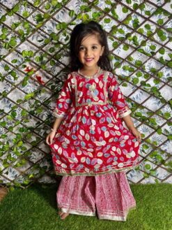 Sumshy Cotton Sharara Suit Kid Wear Fancy Collection Online