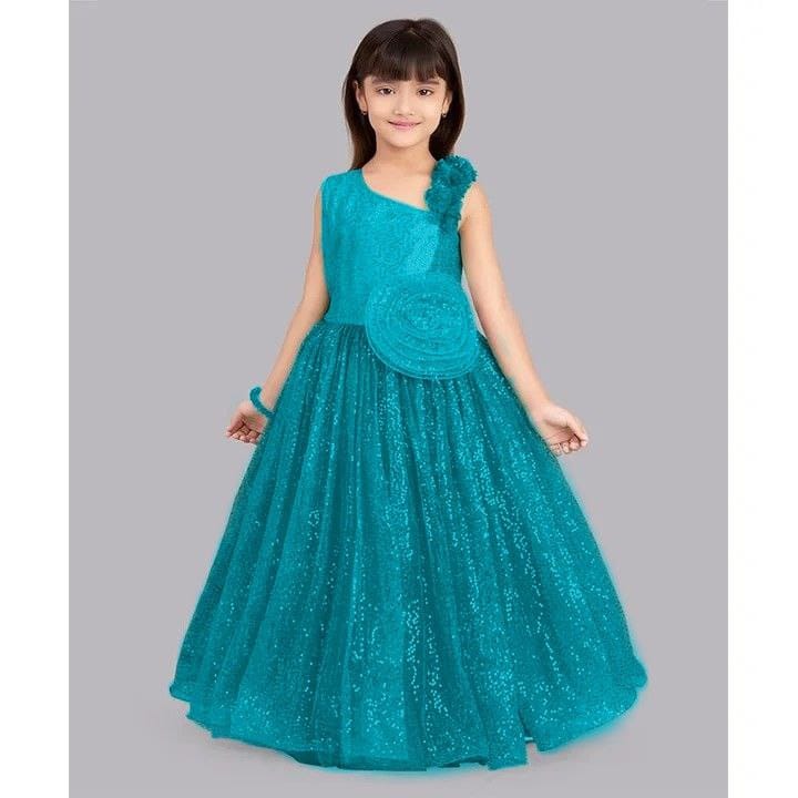 Sumshy Soft Net Designer Gown With Embroidery Work