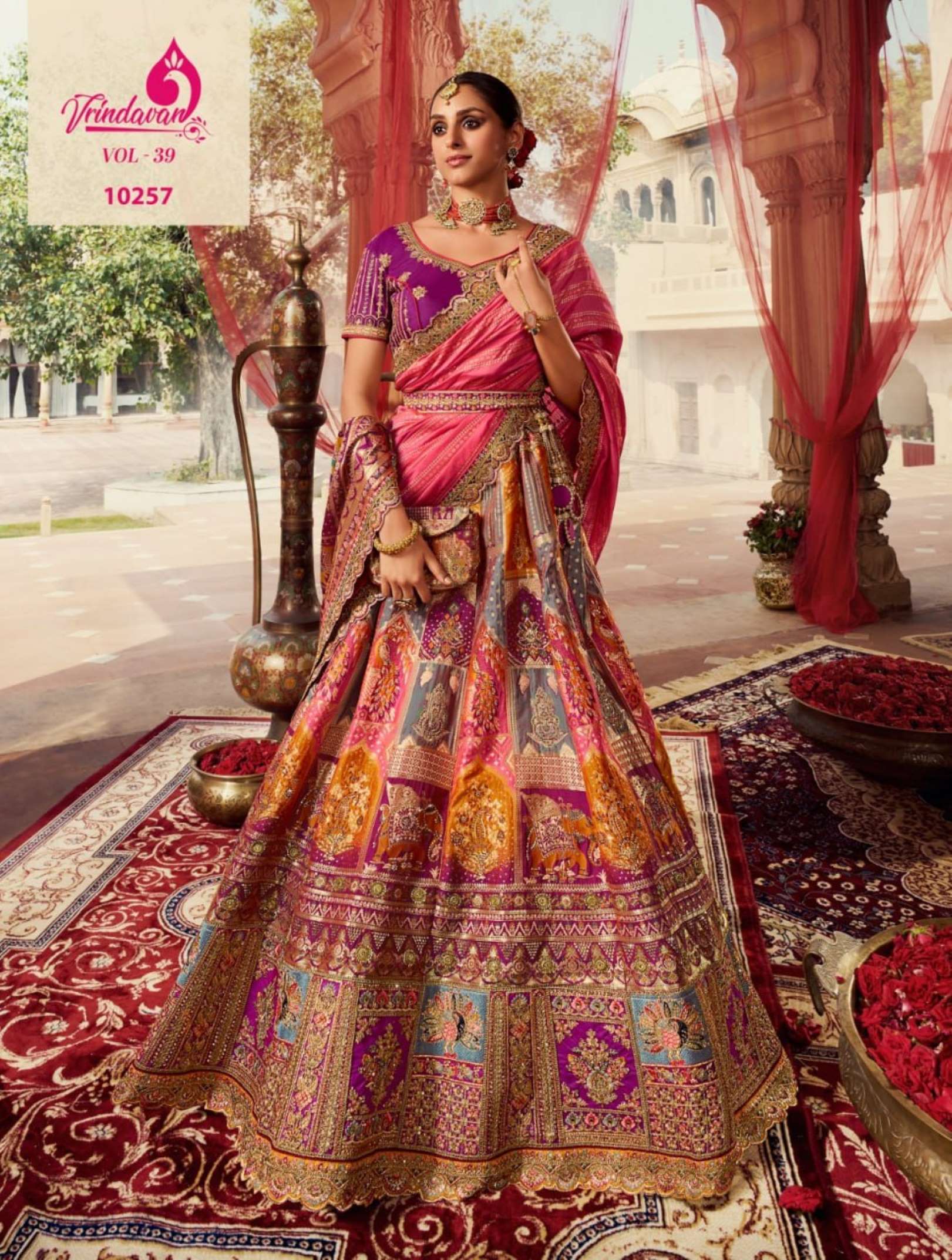 Royal Vrindavan Bridal Wear Banarasi Silk Lehenga Choli