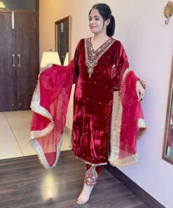 Sumshy Party Wear Velvet Pakistani Dress