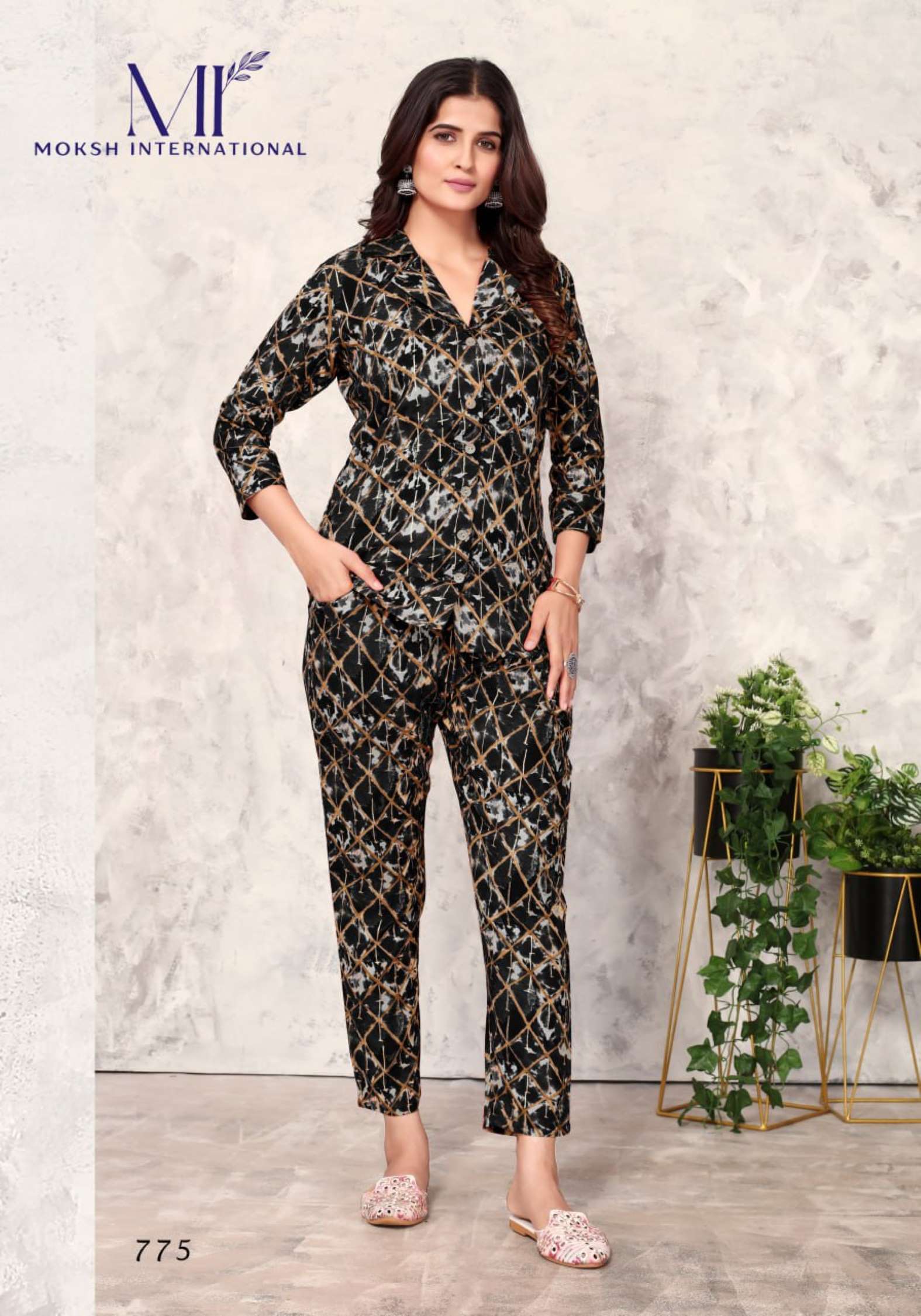 Moksh International Printed Premium Rayon Co-ord Set
