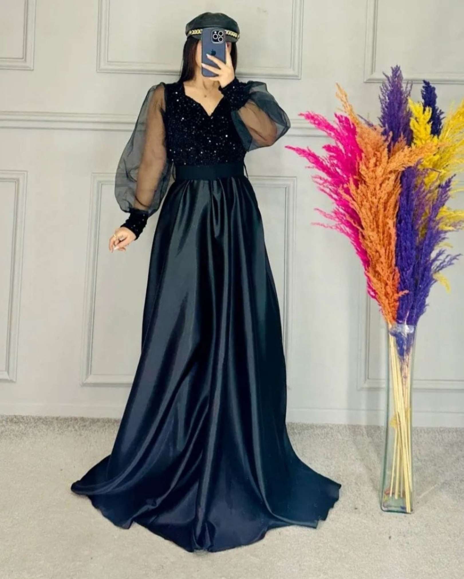 Sumshy New Fancy Sequence Heavy Silk Gown