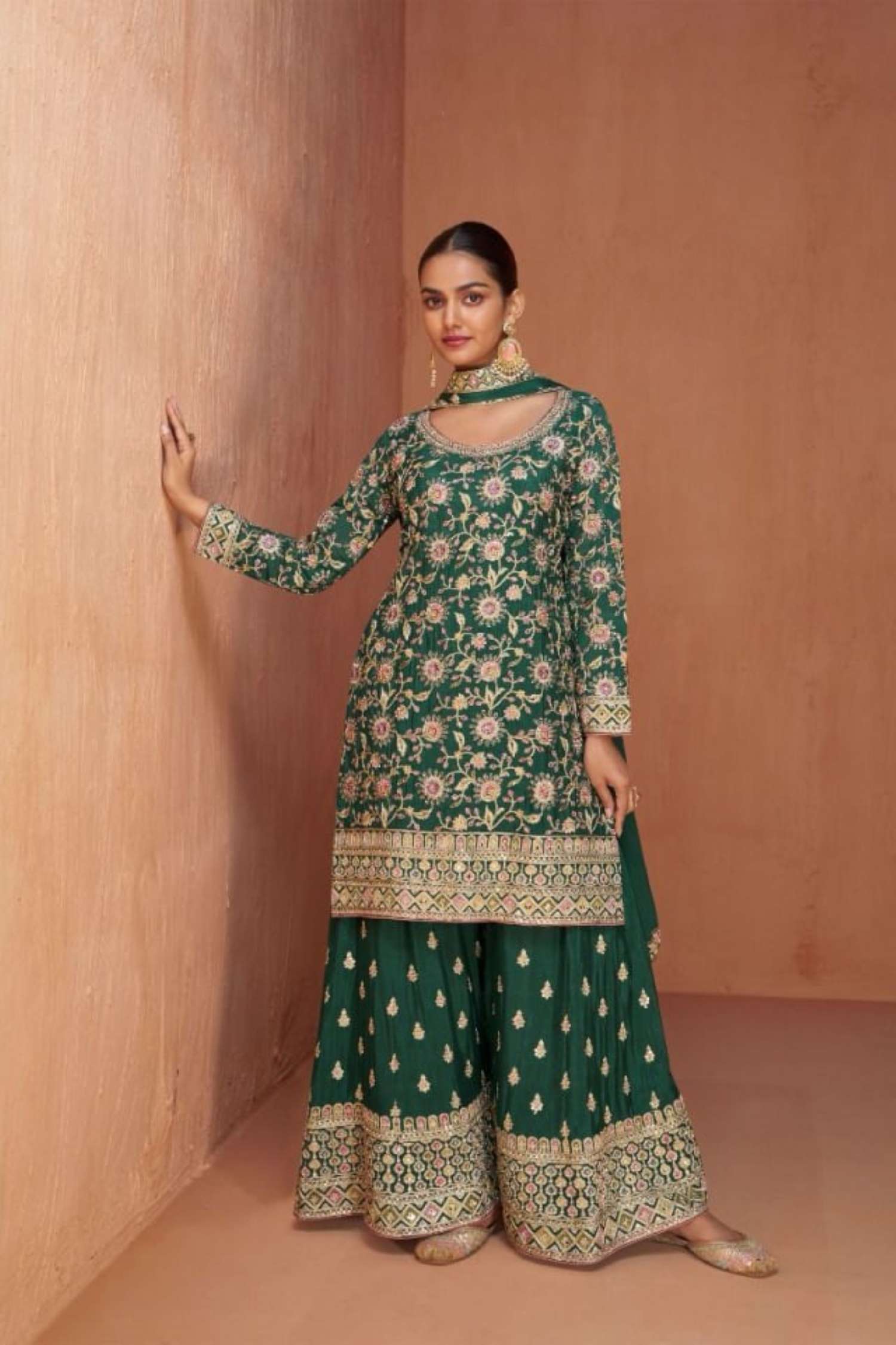 Gulkayra Gazal Wedding Wear Real Chinon Readymade Suit