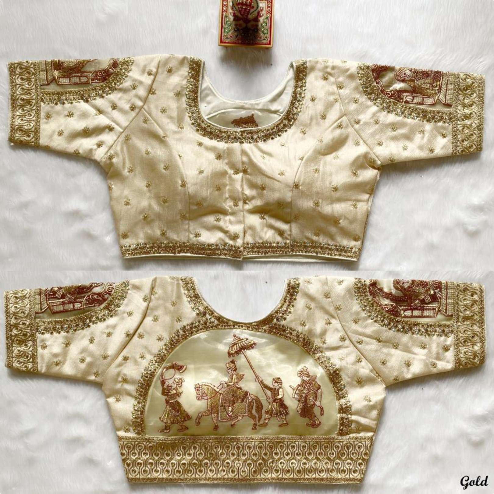 Sumshy Bridal Wear Sequence Milan Silk Readymade Blouse