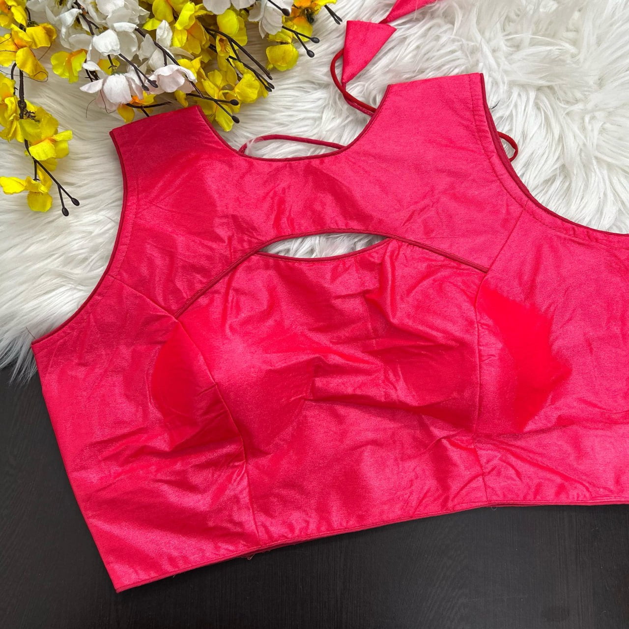 Sumshy Plain Designer Rimzim Simar Silk Readymade Blouse