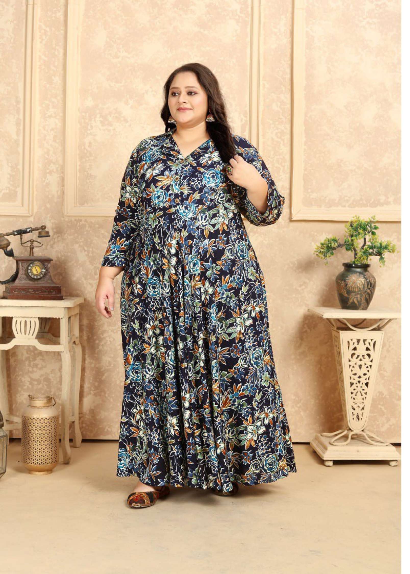 Moksh Plus Size Vol 1 Printed Premium Rayon Gown