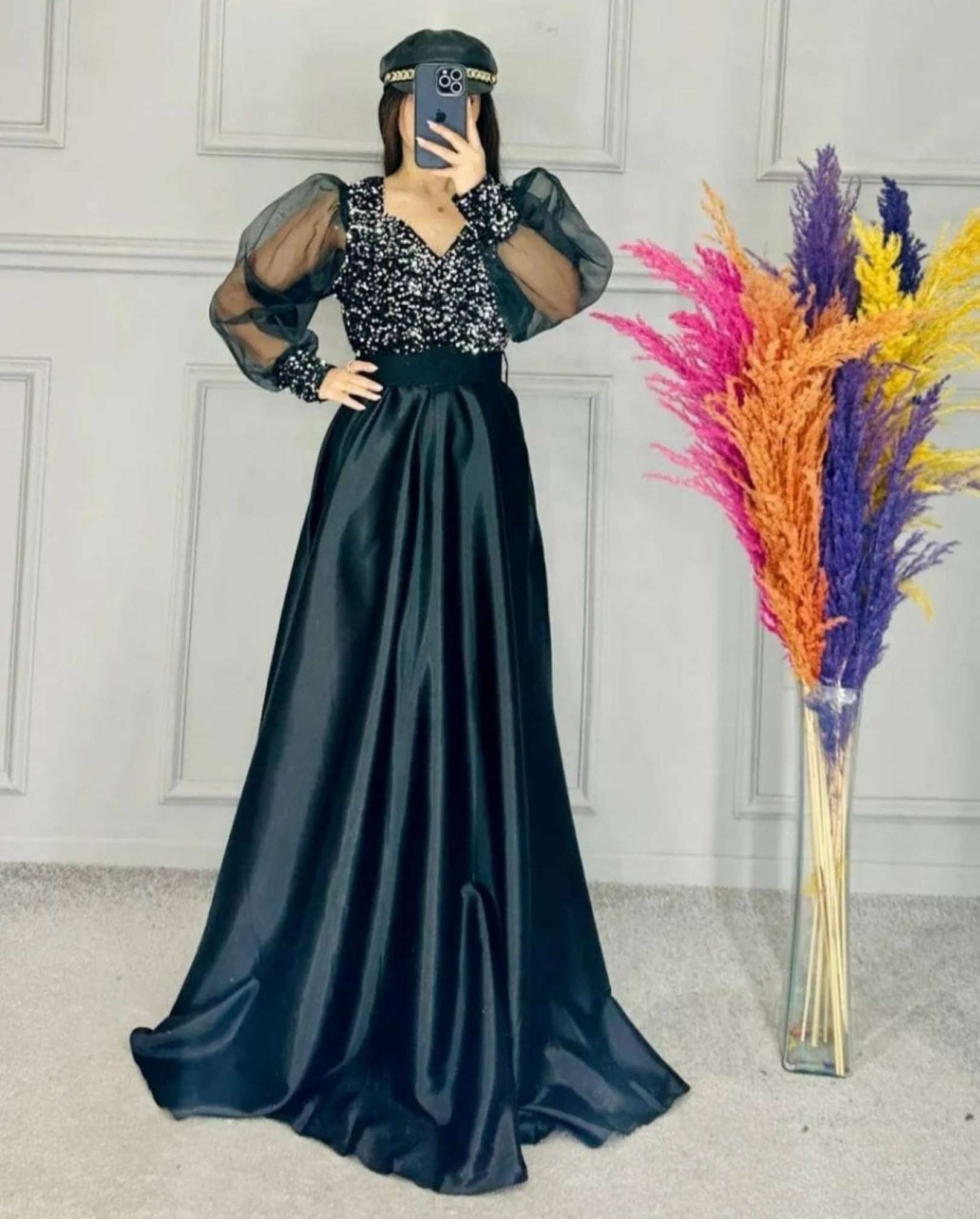 Sumshy New Fancy Sequence Heavy Silk Gown