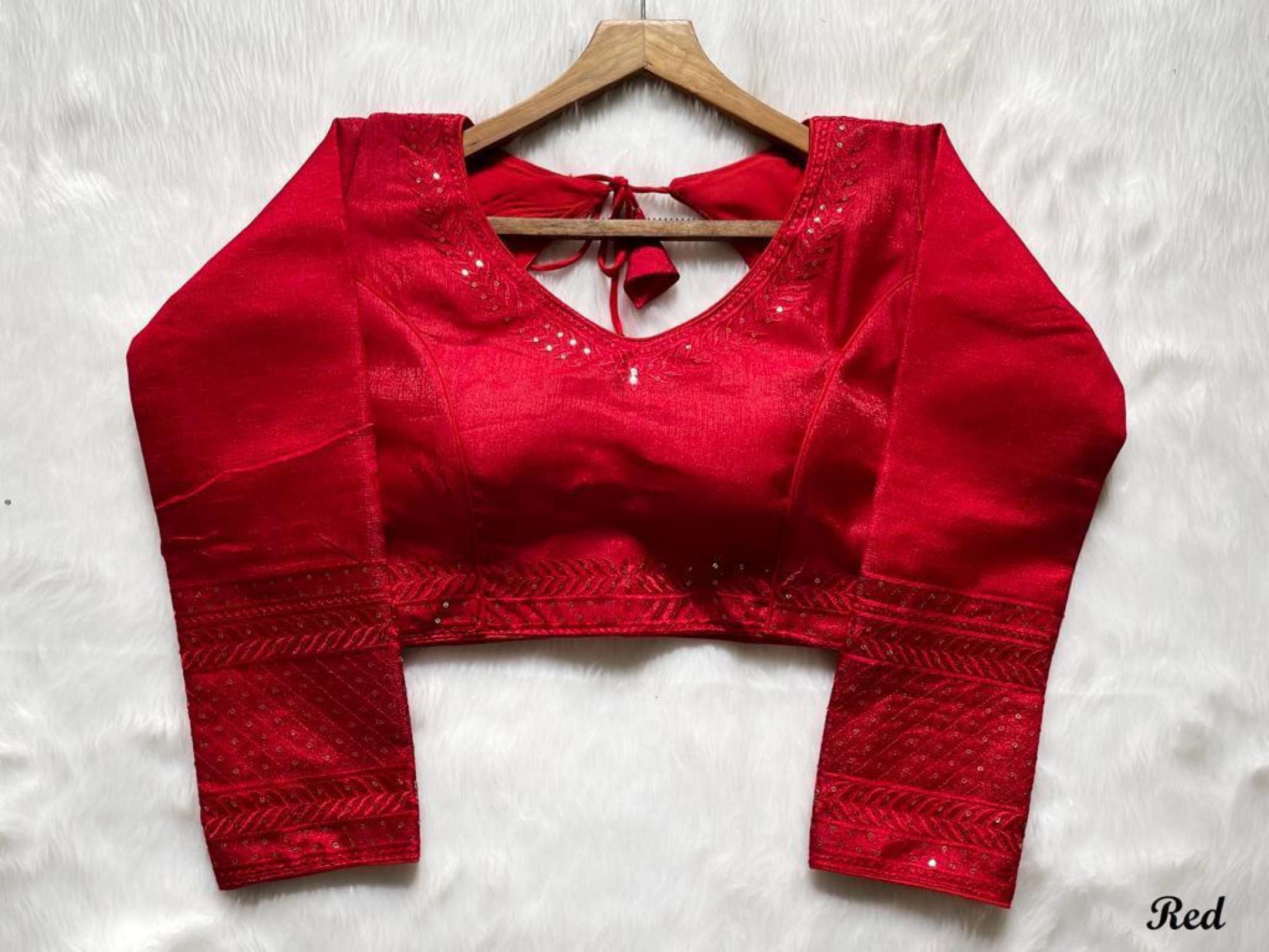 Sumshy Wedding Wear Sequence Milan Silk Blouse Online