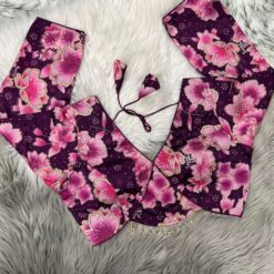 Sumshy Long Sleeve Embroidery Chinon Silk Readymade Blouse