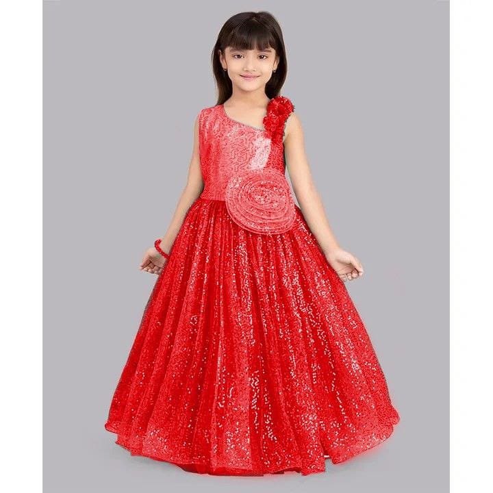 Sumshy Soft Net Designer Gown With Embroidery Work