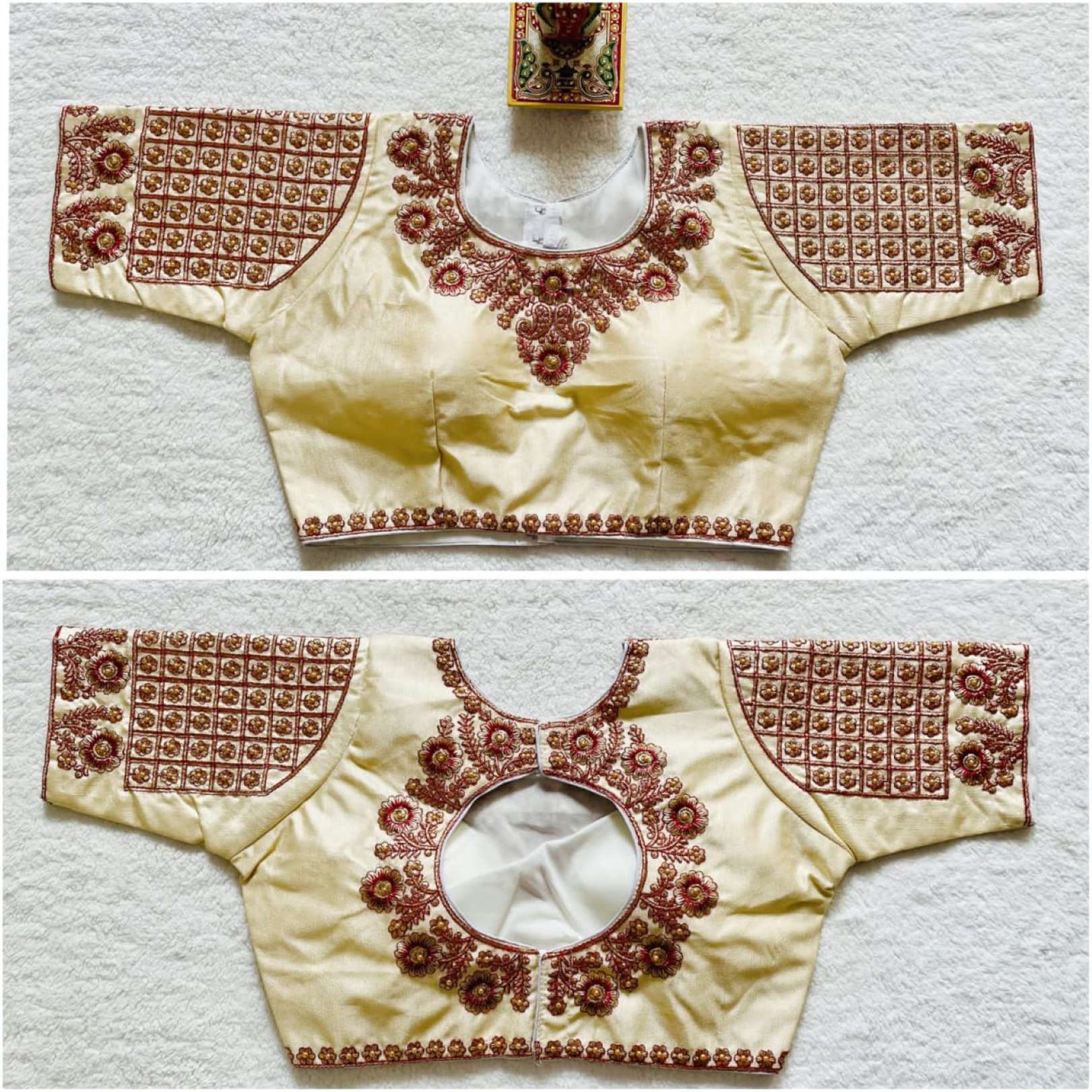 Sumshy Designer Embroidered Pure Cotton Readymade Blouse